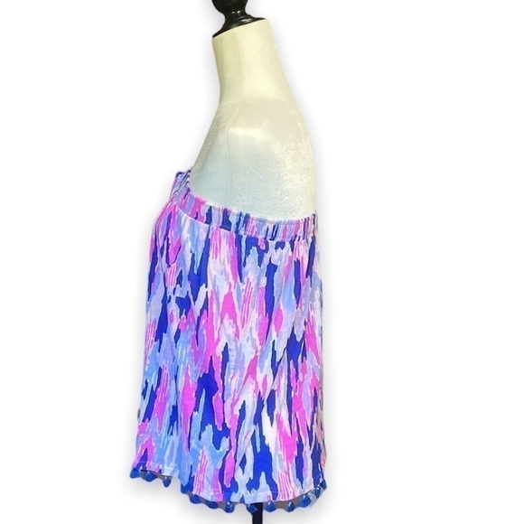 WOMEN’S lilly pulitzer one too many palma tube top amethyst ikat print size S - Picture 4 of 9